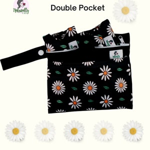 Daisy Double pocket Wet Bag Pouch Pattern for reusable washable sanitary pads towels