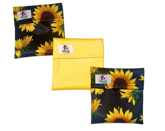 Set of 3 Sunflower Sanitary Pads Storage Pouch Bag Pocket small privacy bag feminine product storage waterproof