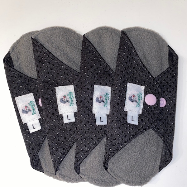 Anti-Slip 4 Pads Set Mini Pantyliner 7" Exclusive PUL- Wiederverwendbare waschbare Tuch Toilettenpads Servietten Handtücher