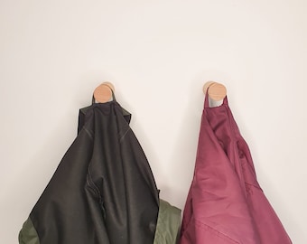 Ganchos de pared de madera hechos a mano, ganchos para abrigos, soporte para collares (60 mm)