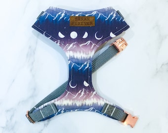 Mountain Moon Dog Harness, Personalised Pet Harness
