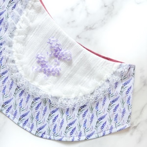 Purple Lavender Dog Bandana, Summer English Lavender Dog Bandana, Lilac Lavender Field Dog Bandana, Handmade in Norfolk