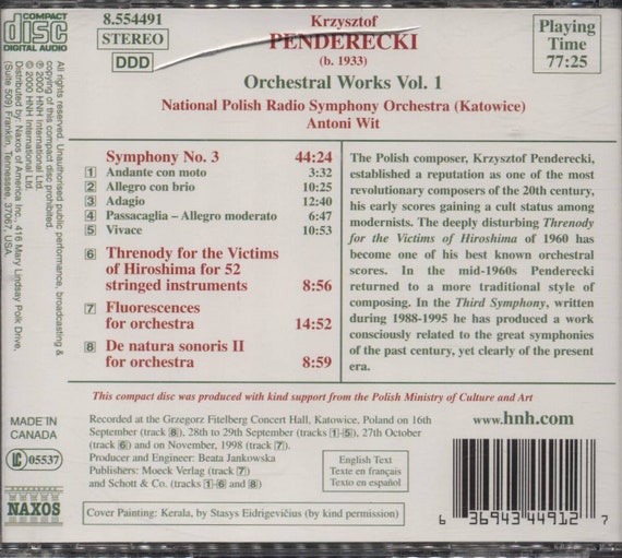 CD Penderecki, National Polish Radio Symphony Orchestra (katowice