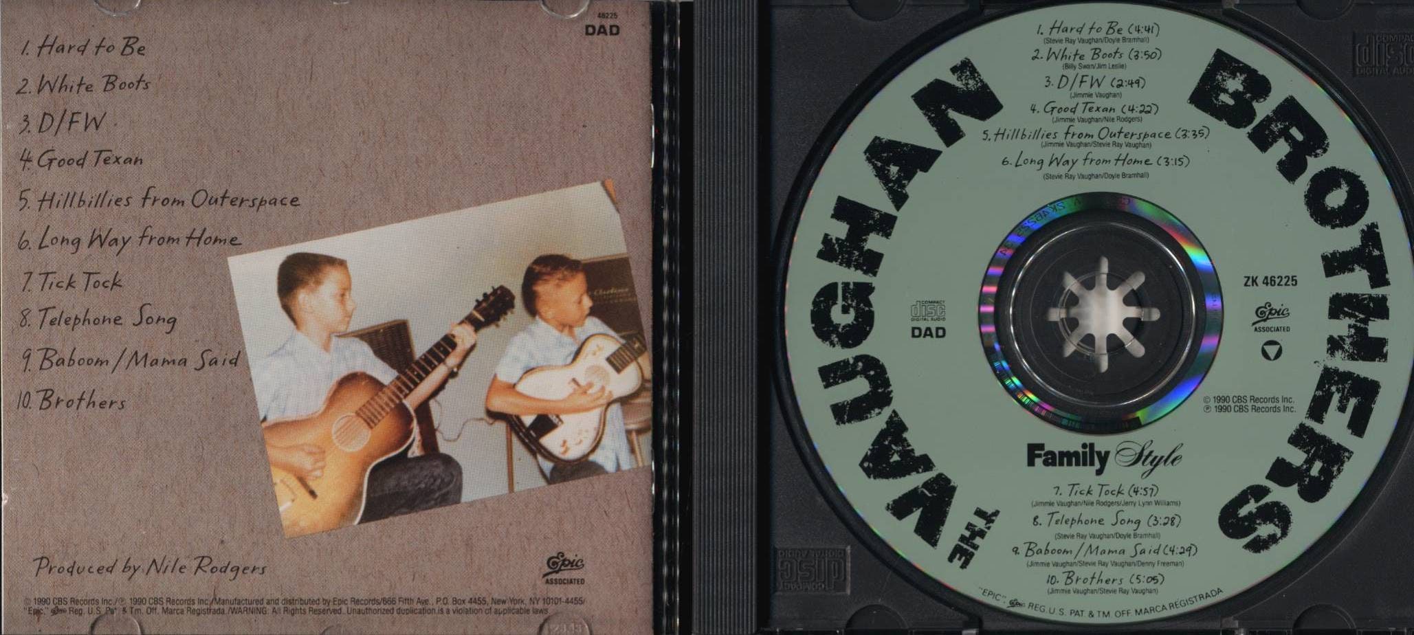「VAUGHAN BROTHERS」アナログ 1990 The Vaughan Brothers – Family Style – Cassette (Album, Club