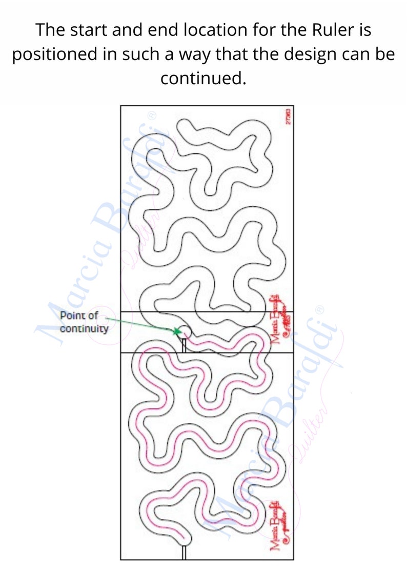 Meander Stipple Quilting Ruler Template Design for Etsy