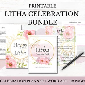 Litha Celebration Guide | PDF Printable | Litha | Pagan | Wiccan | Sabbat Celebration | Midsummer | Summer | Planner Stickers | Printable