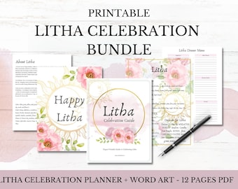 Litha Celebration Guide | PDF Printable | Litha | Pagan | Wiccan | Sabbat Celebration | Midsummer | Summer | Planner Stickers | Printable