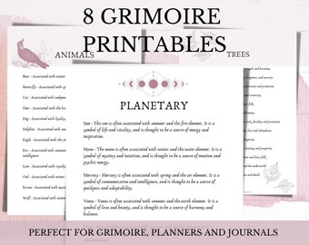 Grimoire Pages | Daily Planners | Alchemy | Wiccan | Sabbat | Book of Shadows | Astrology | Wheel of the Year | Mabon | Samhain | Ostara