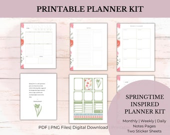 Springtime Printable Planner Kit