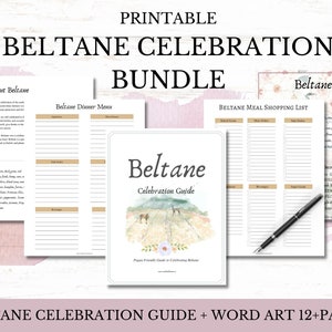 Beltane Celebration Guide | Beltane | Wiccan | Sabbat Celebration | Party Planner | May | Springtime | Planner Stickers | Printable