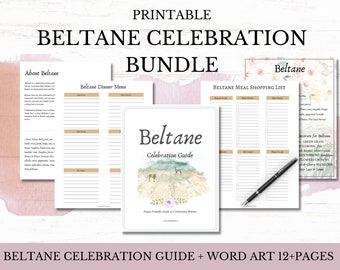 Beltane Celebration Guide | Beltane | Wiccan | Sabbat Celebration | Party Planner | May | Springtime | Planner Stickers | Printable