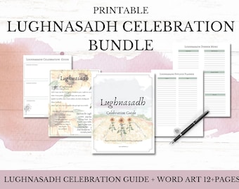 Lughnasadh Celebration Bundle | PDF Printable | Lammas | Pagan | Wiccan | Sabbat Celebration | Summer | Planner | Printable