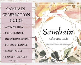 Samhain Celebration Guide | Potluck Planner | Pagan | Wiccan | Sabbat Celebration | Party Planner | PDF | Samhain | Halloween | Printable