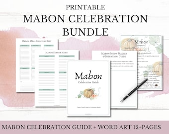 Mabon Celebration Guide | Potluck Planner | Mabon | Wiccan | Sabbat Celebration | Party Planner | PDF | Mabon Party  | Halloween | Printable