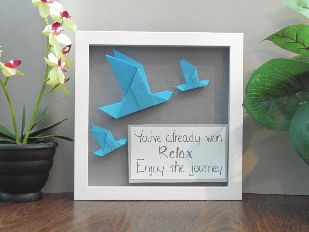 Relax shadow Box framed Art Wall Décor Etsy