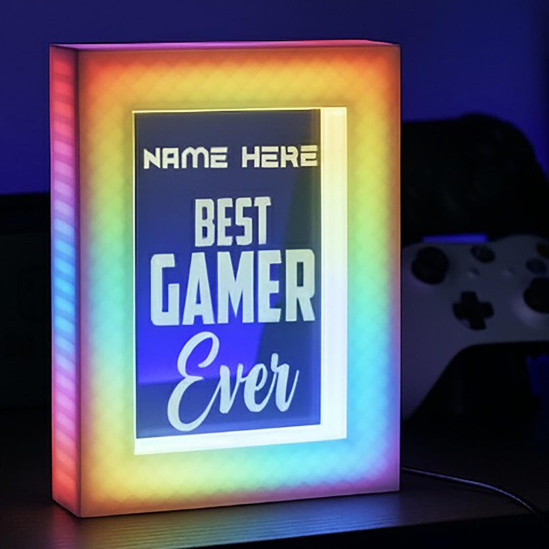 Custom Gamer Tag LED Sign | Personalized Gamer Room Decor | RGB Night ...