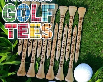 Custom Engraved Bamboo Golf Tees – Personalized Golf Gifts or Event Favors