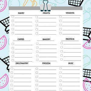 grocery list, 21 day fix grocery list, download, digital list, 21 day fix shopping