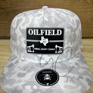 Performance Cap/Hat- Artic Camo with Oilfield Patch