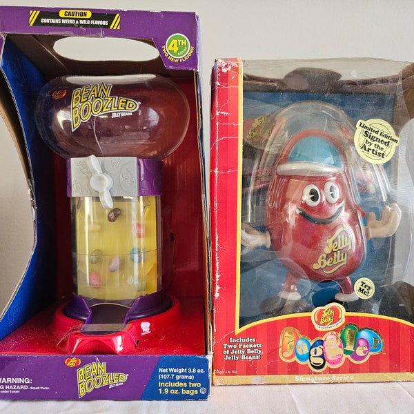 Lot of Two (2) Jelly Belly Toy Machines and Bonus!