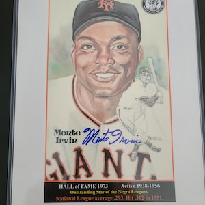 Monte Irvin Autographed 8x10 - San Francisco Giants MLB - Unique Print