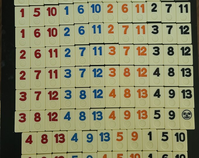Full Set of Rummikub Tiles 106 Etsy