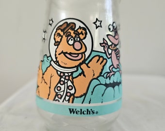 1998 Welch&#39;s Fozzie Bear Jelly Glass Jar - Muppets in Space