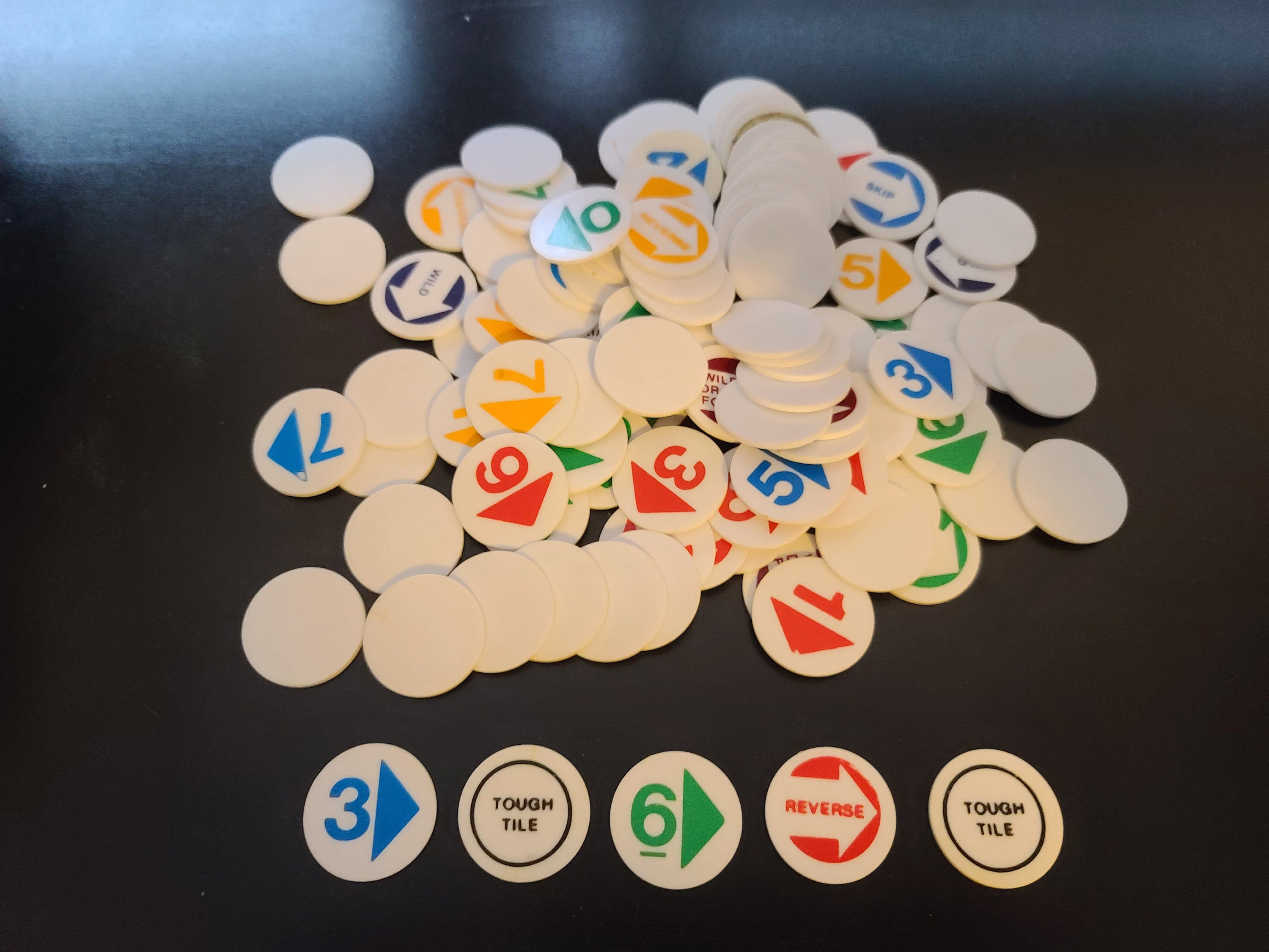 1982 UNO Wild Tiles Board Game Replacement Tiles 112 Full Set Etsy