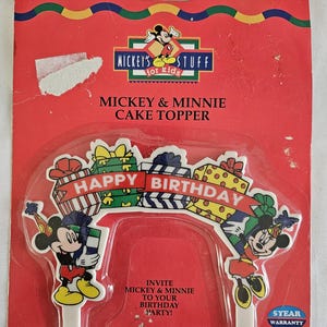 Vintage Disney Cake Topper - Mickey and Minnie