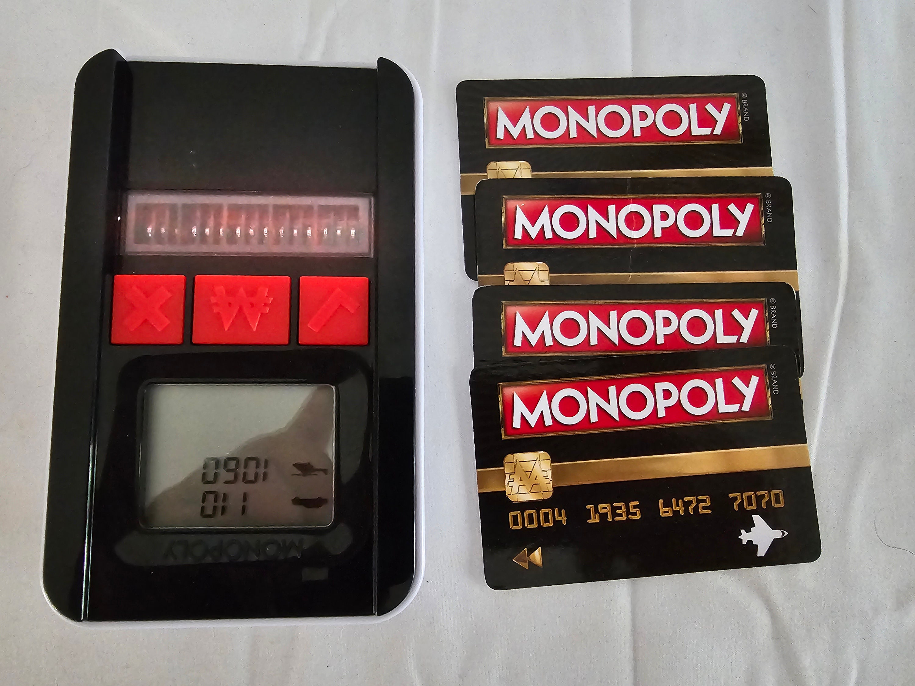 Tarjetas de repuesto y unidad bancaria de Monopoly electronico definitivas negro blanco Etsy Espana