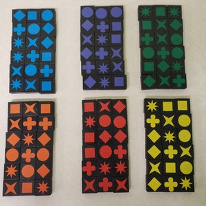 Qwirkle Game Replacement Wood Tiles Full Set with All 6 Colors (108)