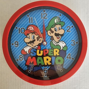 Analog Clock - Super Mario and Luigi