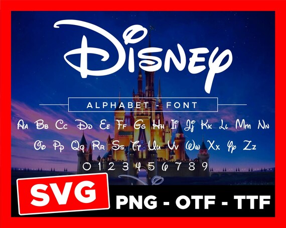 Disney Font Svg Disney Alphabet Svg Disney Letter Svg Etsy