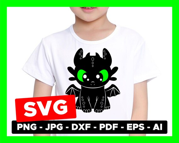 Toothless Svg Vector Clipart Baby Dragon For Cameo Etsy