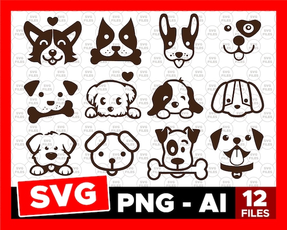 Download Dog Face Svg Dog Svg Pet Svg Puppy Svg File Vector Dog Etsy PSD Mockup Templates