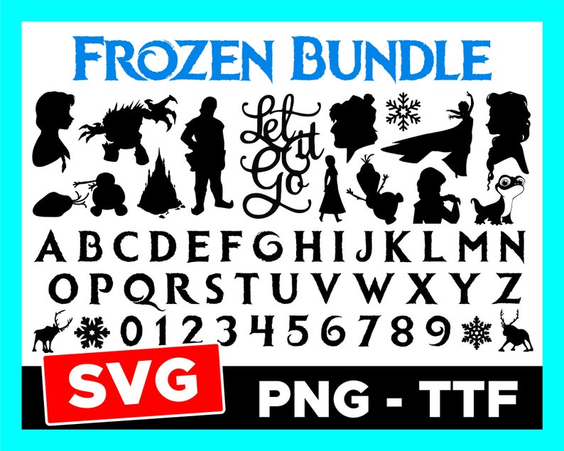 Download Frozen font svg Frozen bundle Elsa svg Ice princess svg | Etsy