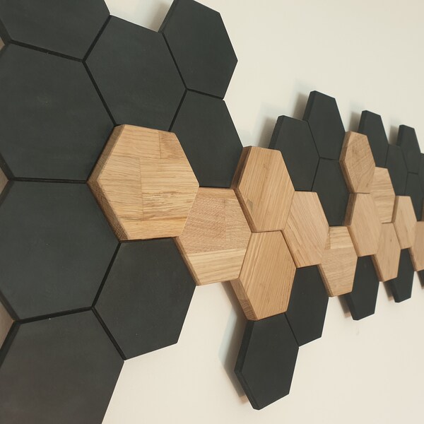 Marco de madera hexagonal