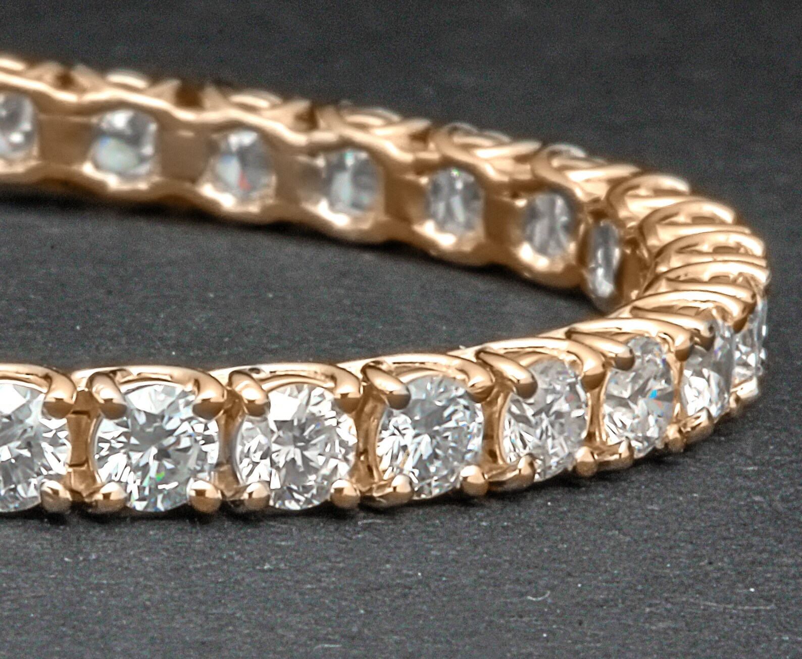 7 Carat Diamond Tennis Bracelet for Women 14k Rose Gold EF Etsy
