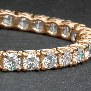 6 Karat Tennis Diamant Armband für Frauen in 14 k Rosa Gold (E-F Farbe, VS1-VS2 Klarheit) zertifiziert Lab grown Diamanten