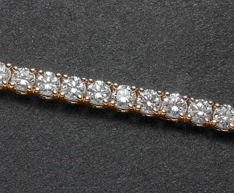 7 Carat Diamond Tennis Bracelet for Women 14k Rose Gold EF Etsy