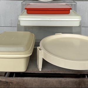 Tupperware Vintage Bacon Keeper 794, Paprika Deli Keeper 816 or Divide a Rack Stacker or Freeze n Save Ice Cream