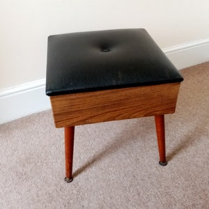 Mid Century Wooden Sewing Box/vintage Sewing Box 