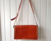 40 39 s Tan Leather Crossbody Satchel - Cain-Sloan - 39 C S 39 Monogrammed Hardware - Messenger Bag - Crossbody Shoulder Bag - Retro Gifts For Her