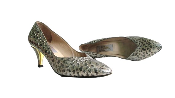 animal print low heels