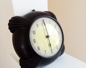 Fabulous Art Deco Metamec Electric Bakelite Wall Clock - Vintage Black Metamec Dereham Clock - Electric Movement - Retro Accent Clocks