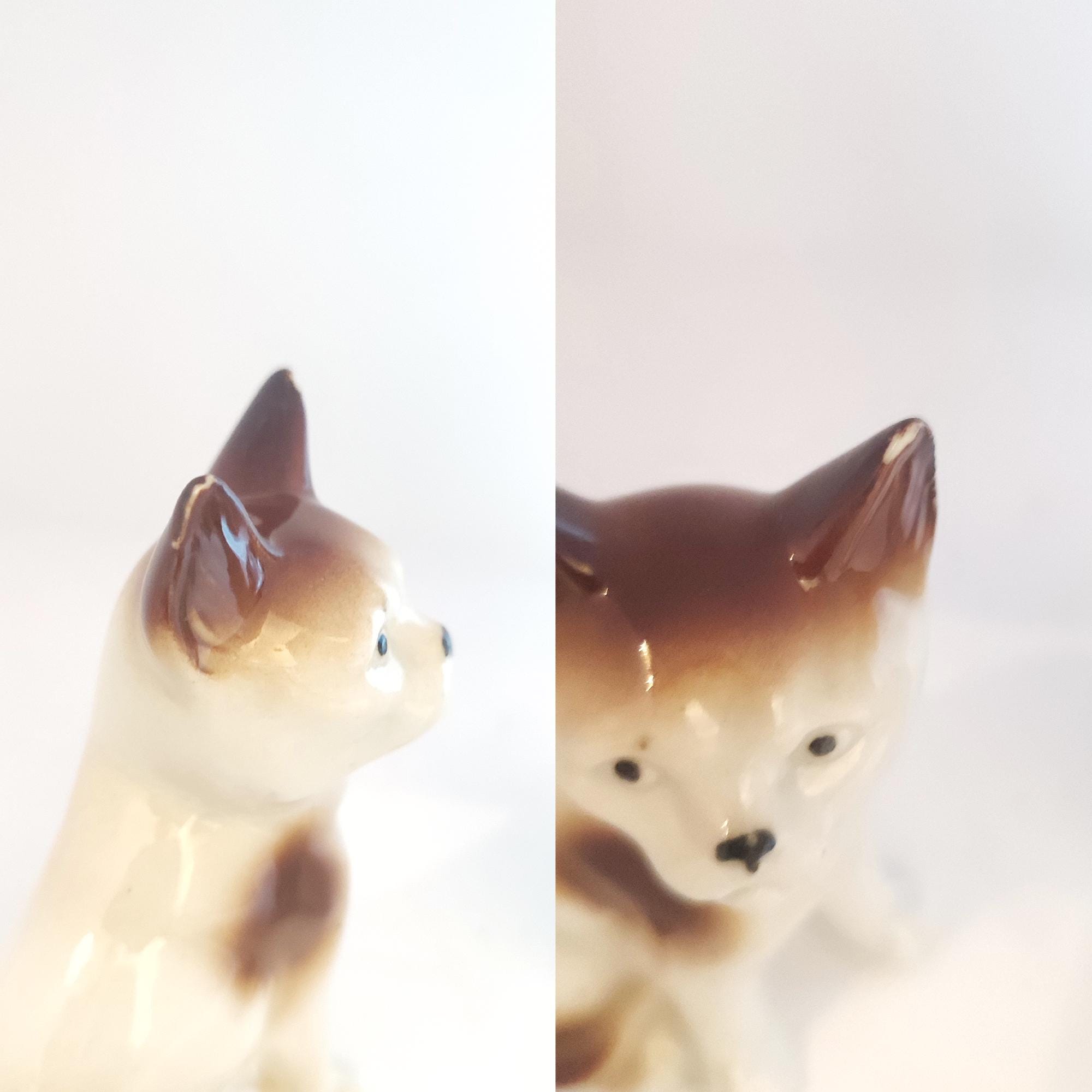 Kitsch German Vintage Porcelain Cat Figurines: Mid-century German Kitsch Decor - Etsy