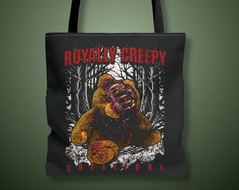 RCC Harriet the Creep, funny tote bags, fairy grunge, emo gifts, goth bag, creepy gifts, horror gift, alt clothing, punk style, goth gifts