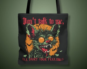 Hurt Feelings Tote Bag, funny tote bags, fairy grunge, emo gifts, goth bag, creepy gifts, horror gift, alt clothing, punk style, goth gifts