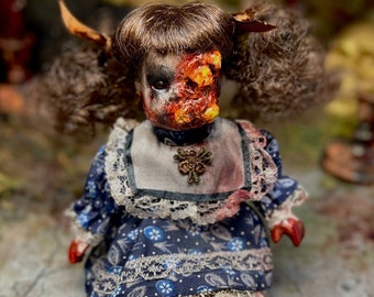 Boily Creepie #137- oddities doll, uncanny oddities, horror artdoll, ooak doll creepy, goth decor oddities, macabre gift, gory creepy doll