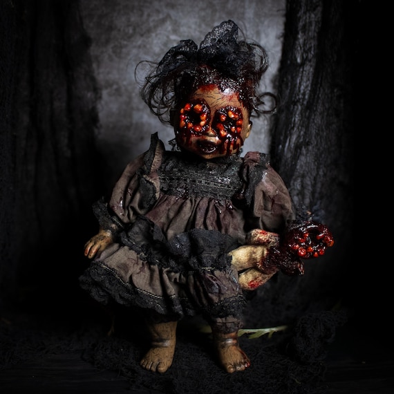 Gracie is a creepy handmade goth plushie that straddles the line between horror prop and heirloom — 30 favorites confirm people feel it.